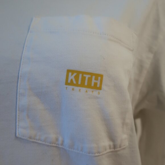 Womens Kith White Multi Long Sleeve Opposites Attract Graphic T- Shirt Top XS - Picture 5 of 14